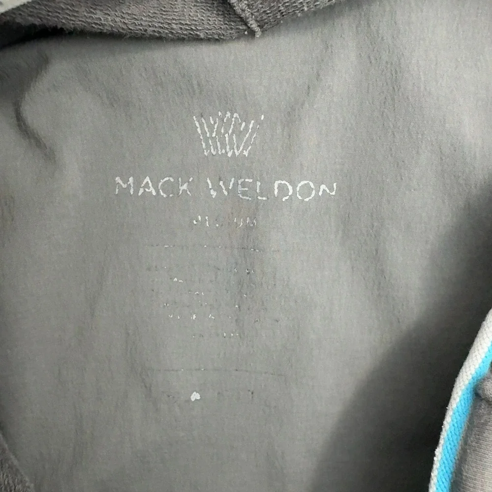 Mack Weldon Shorts Men M Grey Cotton Blend Drawstring Zip Pockets Athletic Sport